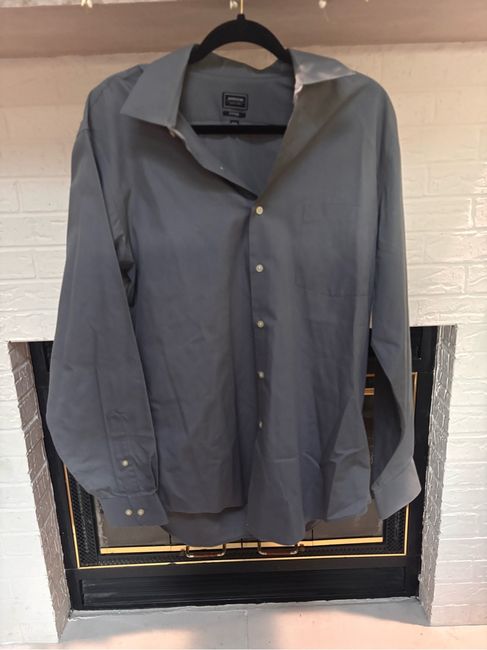 Arrow Men's Long-Sleeve Dress Shirt — Gray